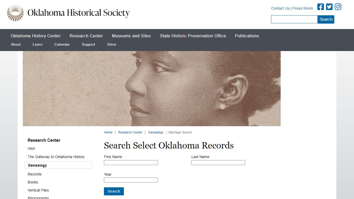 Marriage Records | Oklahoma Historical Society